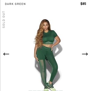 Ivy Park x Adidas Mesh Green Tights